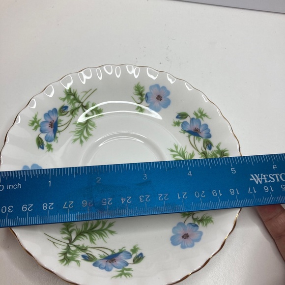 RICHMOND China, England - BLUE POPPY Pattern - CUP & SAUCER Set - Gold trim - Picture 9 of 10